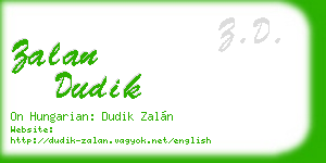 zalan dudik business card